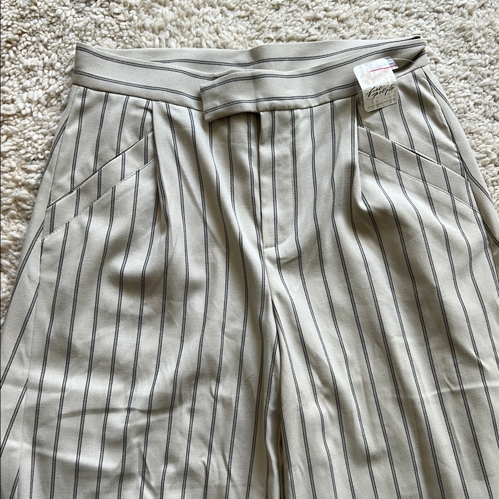 NWT Tegan Striped Barrel Trousers from Free People - Picture 2 of 6